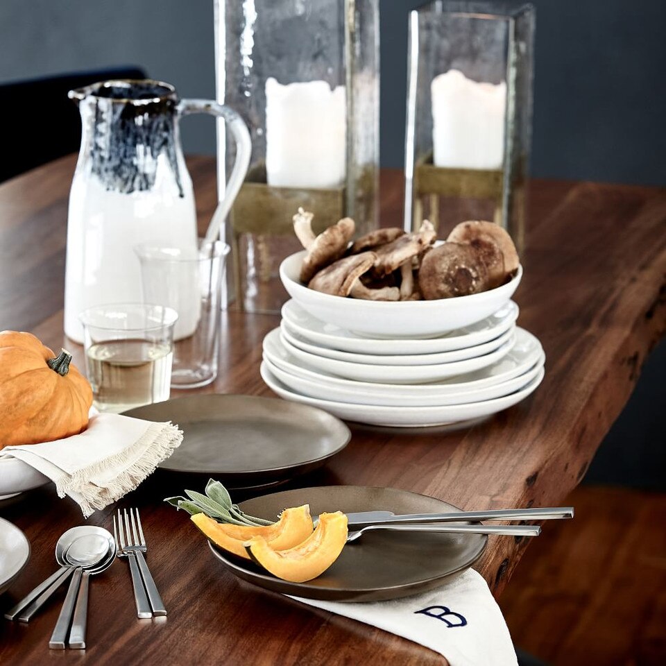 Reactive Glaze Serveware Black/White west elm United Kingdom